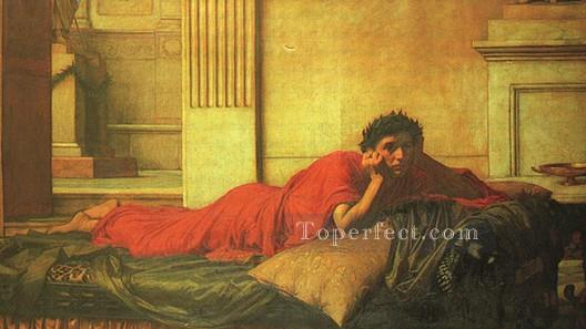 the remorse of nero after the murdering of his mother JW Greek John William Waterhouse Oil Paintings